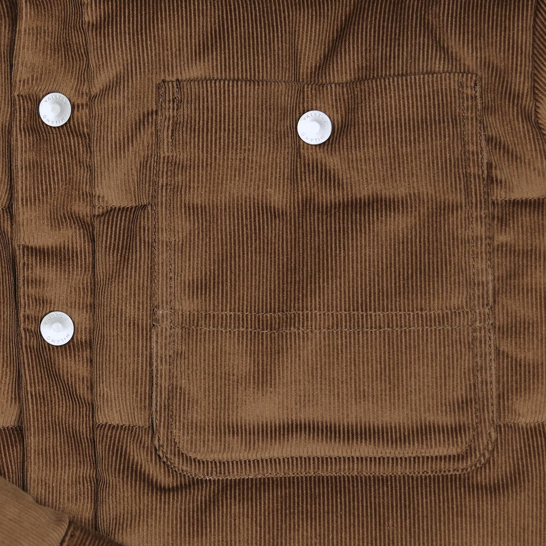 Light Brown Goose Down Padded Corduroy Jacket