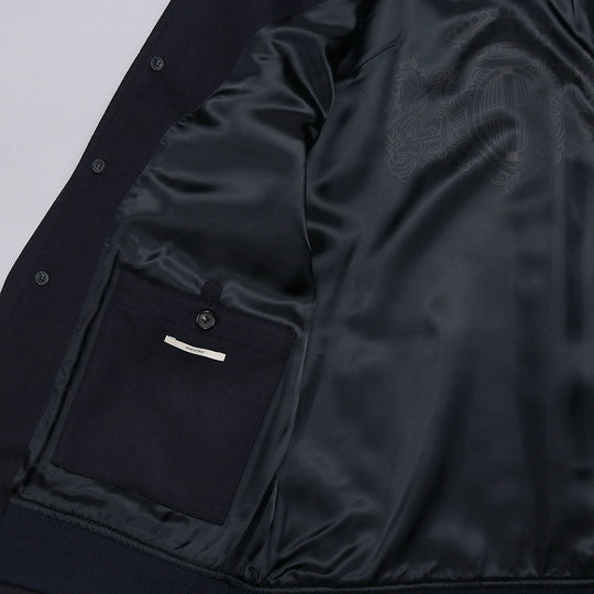 Navy Padded Wool Cashmere Valstarino Jacket