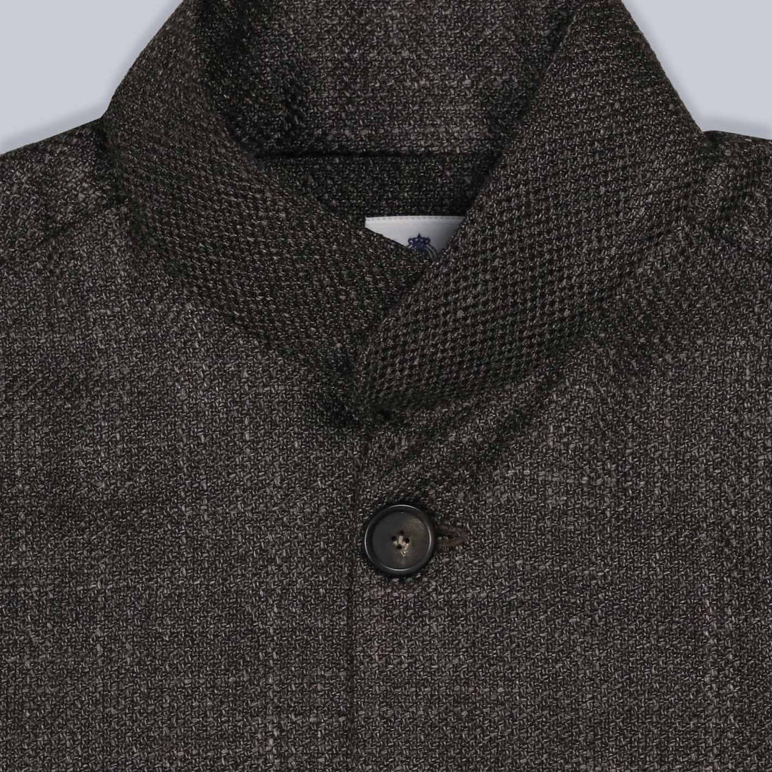Brown Wool Silk Traveller Jacket