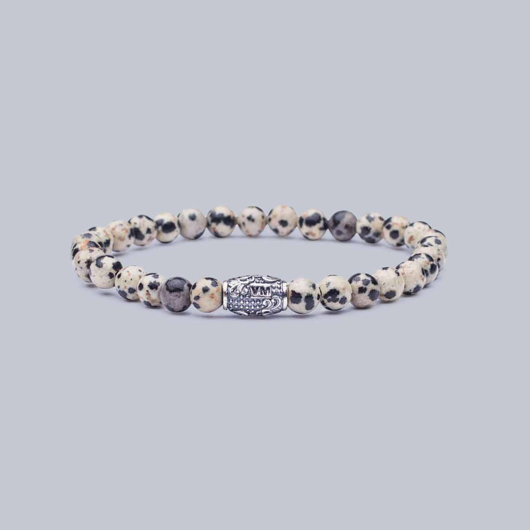 White Jaguar Natural 6mm Gemstone Bracelet