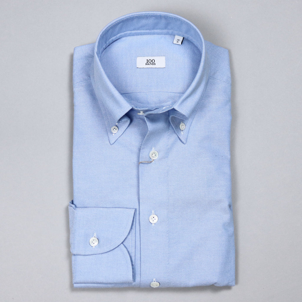 X Russell Athletic Nambethra Oxford Button-down Shirt In Open Blue