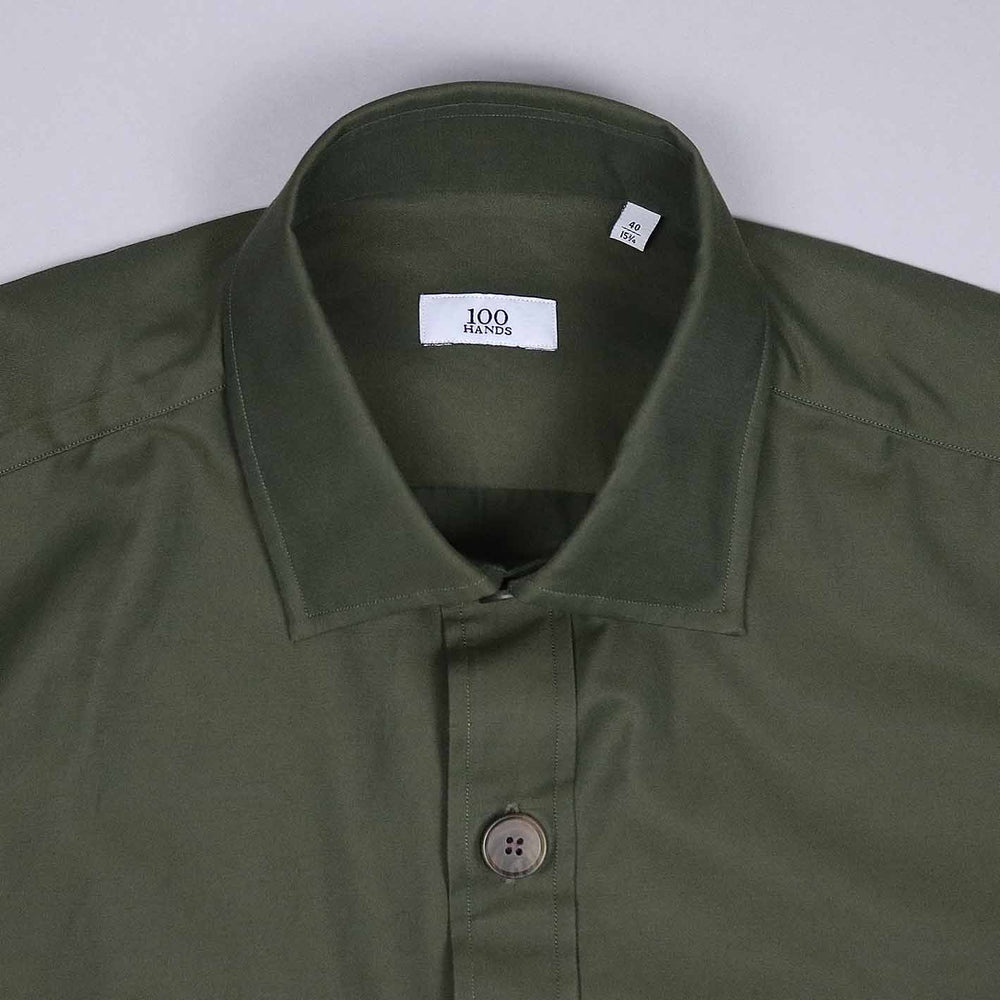 Green Trench Water Repellent Overshirt