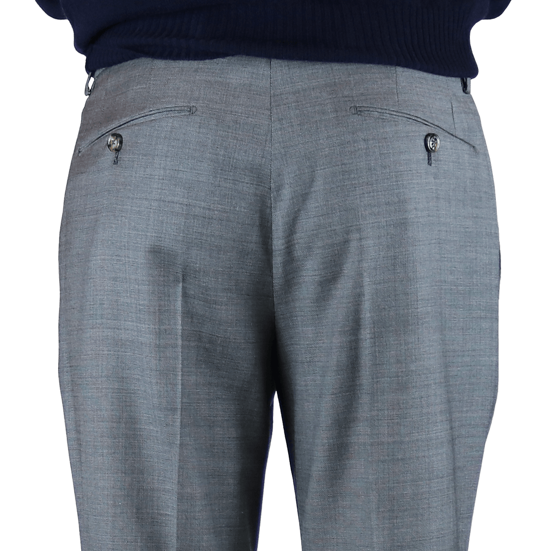Grey Sharkskin Wool Trousers