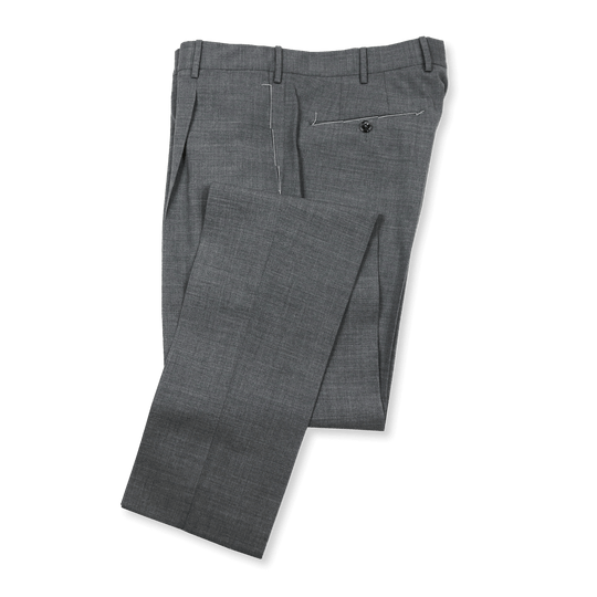 Grey Tropical Wool Trousers