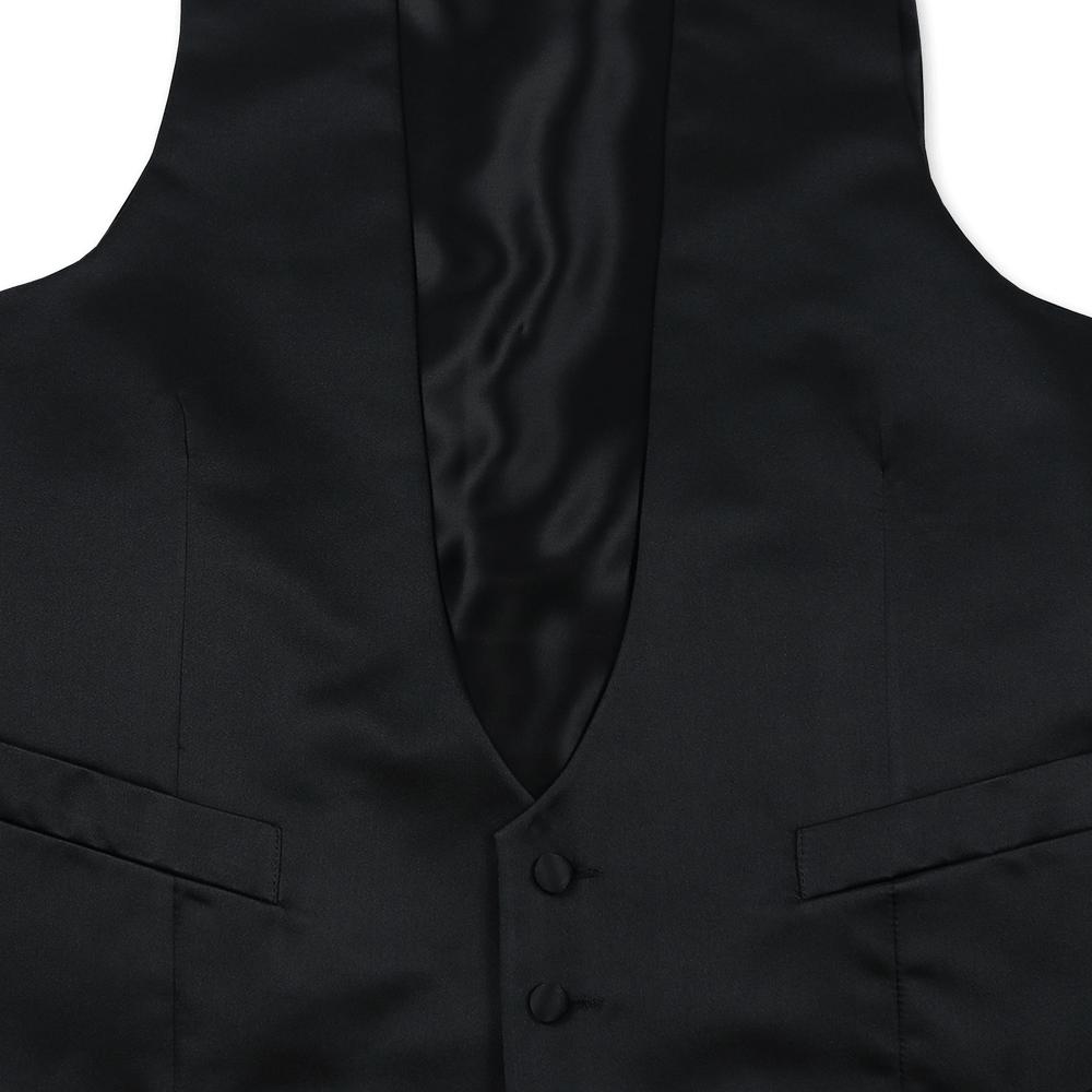 Black Tuxedo Waistcoat