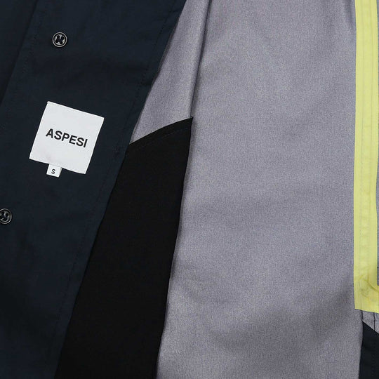 Navy Short Cotton Blend Rain Coat