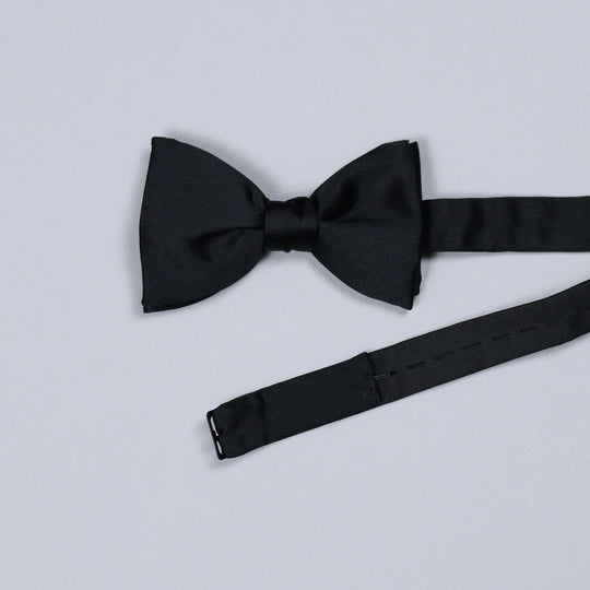 Black Silk Ready Tied Bow Tie