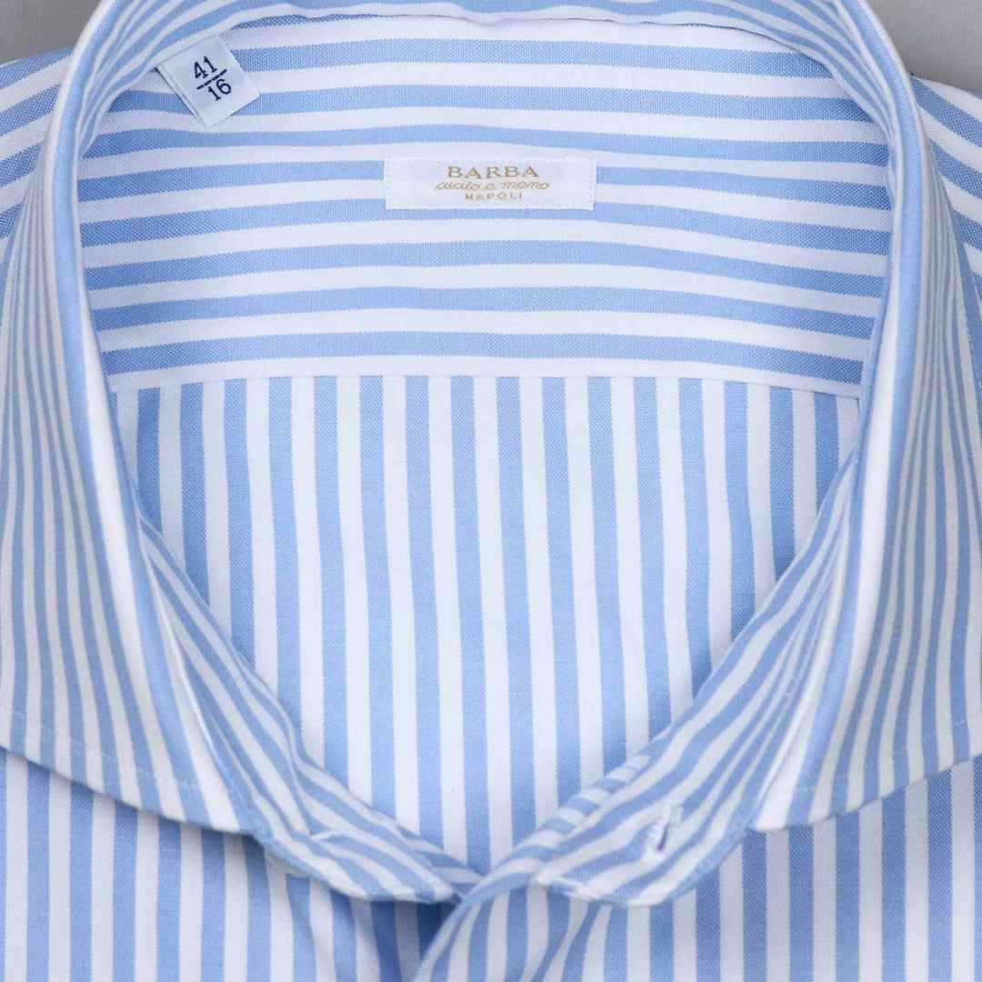 White Striped Regular Fit Cutaway Shirt