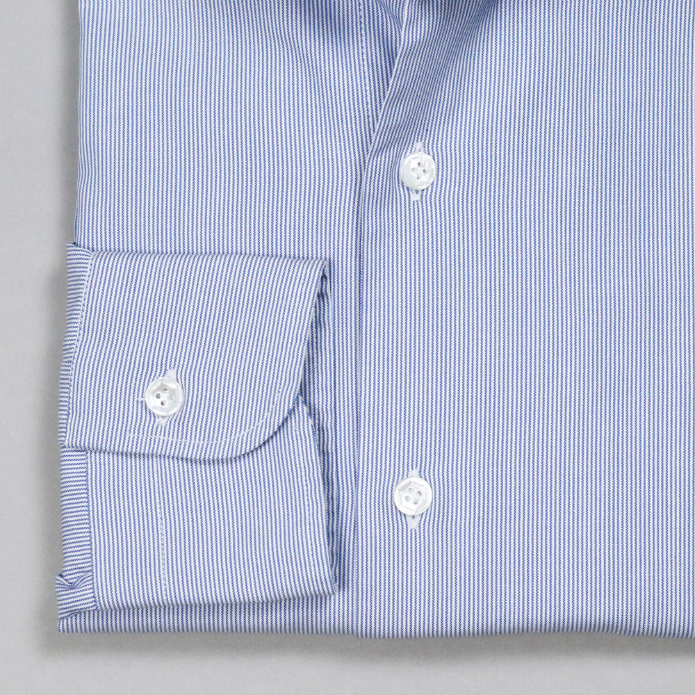 Light Blue Thin Striped Cutaway Shirt
