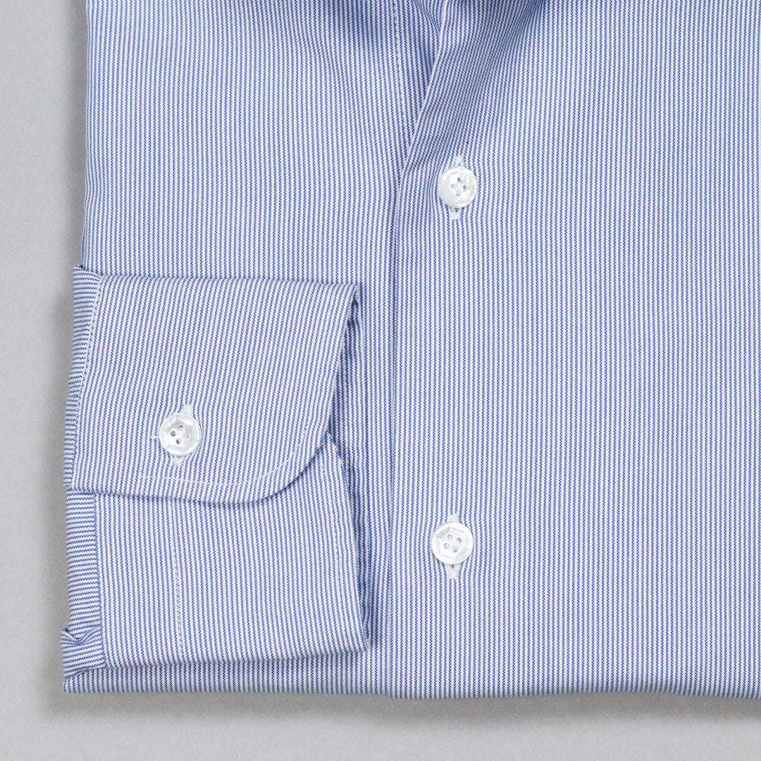 Light Blue Thin Striped Cutaway Shirt