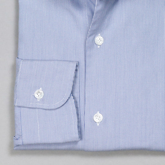 Light Blue Thin Striped Cutaway Shirt