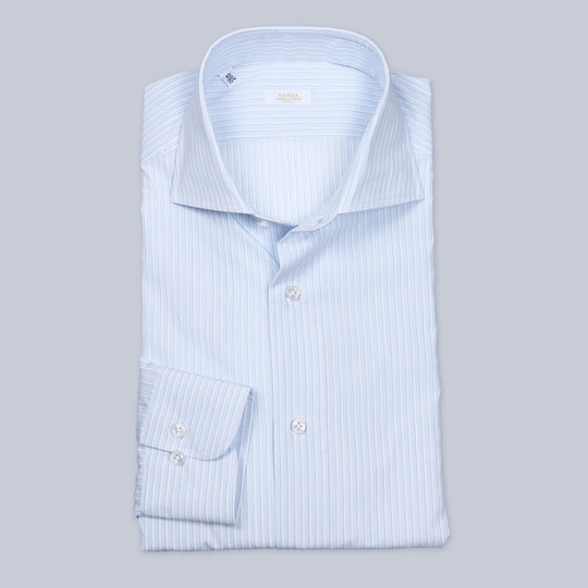 Light Blue Thin Striped Cutaway Shirt
