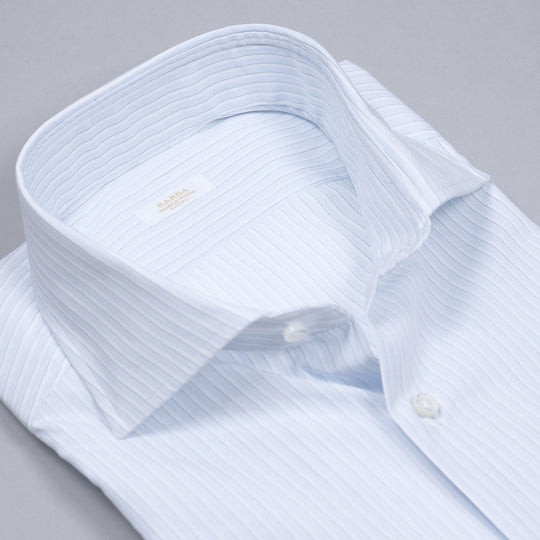 Light Blue Thin Striped Cutaway Shirt