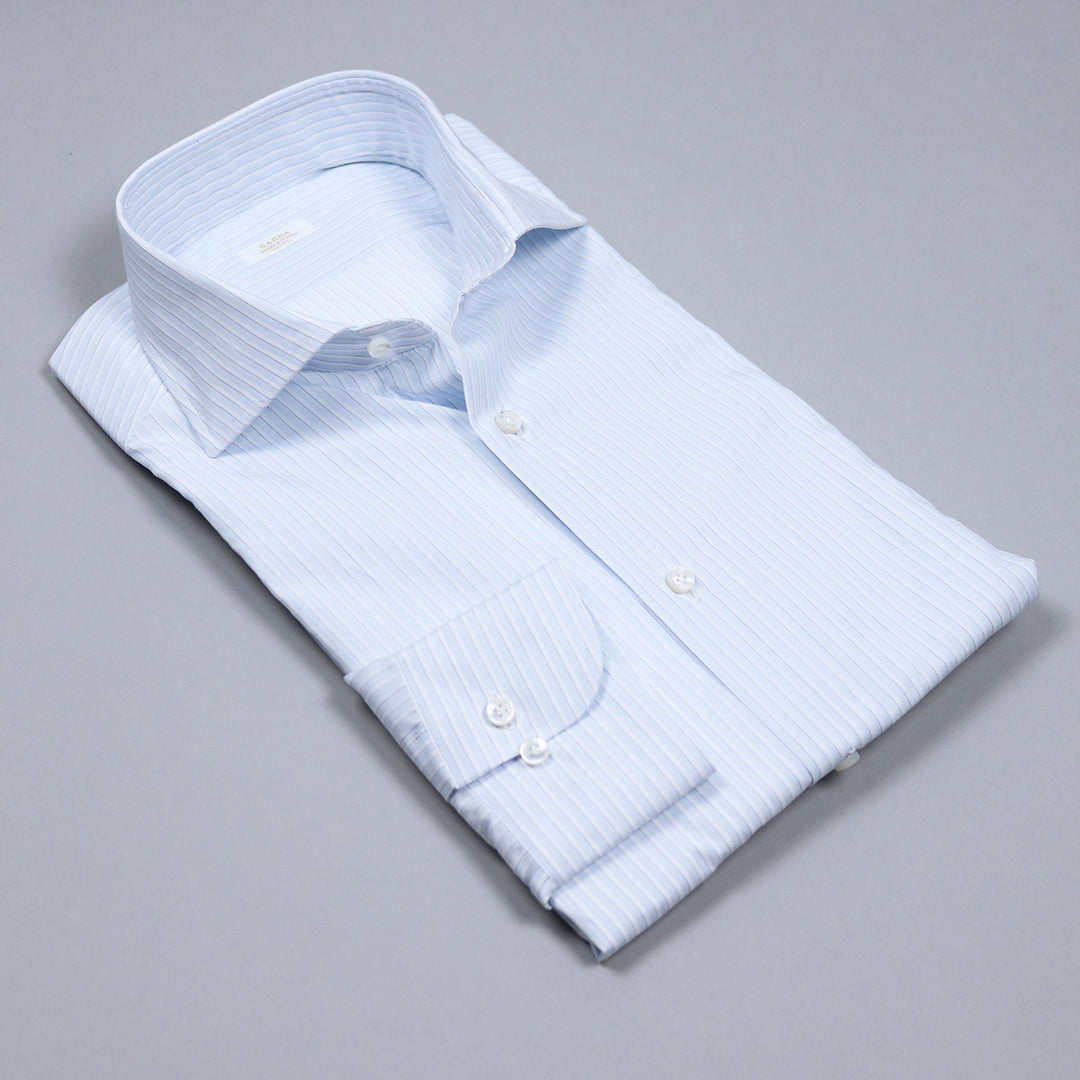 Light Blue Thin Striped Cutaway Shirt