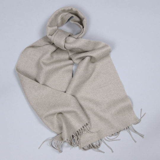 Beige Lambswool Cashmere Scarf
