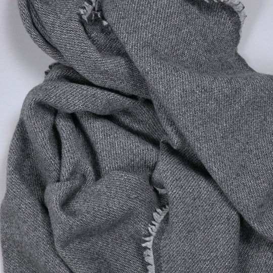 Dark Grey Cashmere Merino Wool Scarf