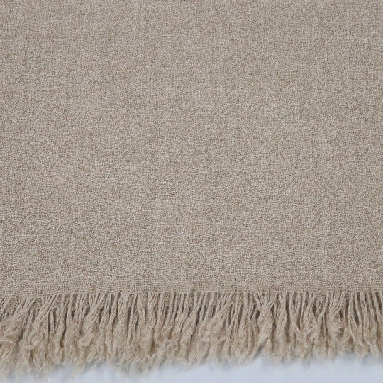 Light Brown Washed Cashmere Scarf