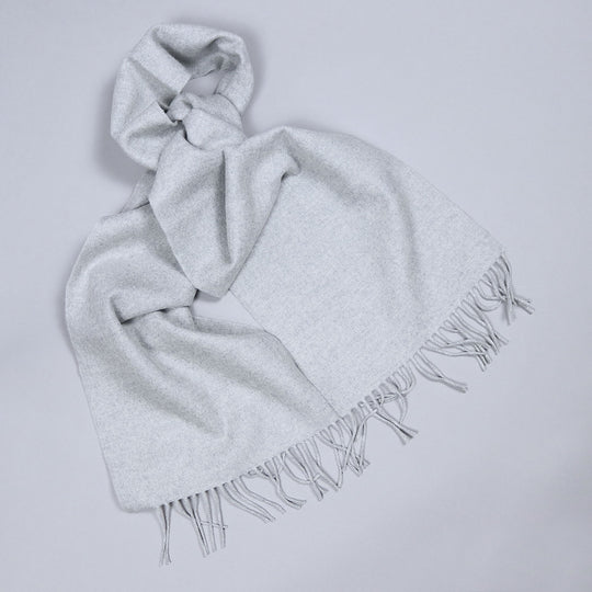 Light Grey Lambswool Cashmere Scarf
