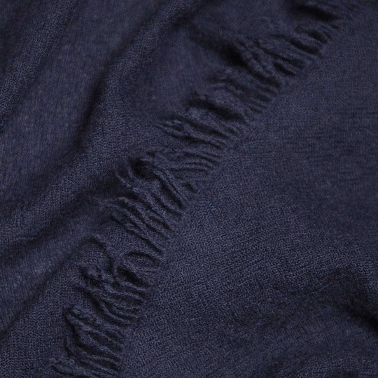 Navy Washed Cashmere Scarf