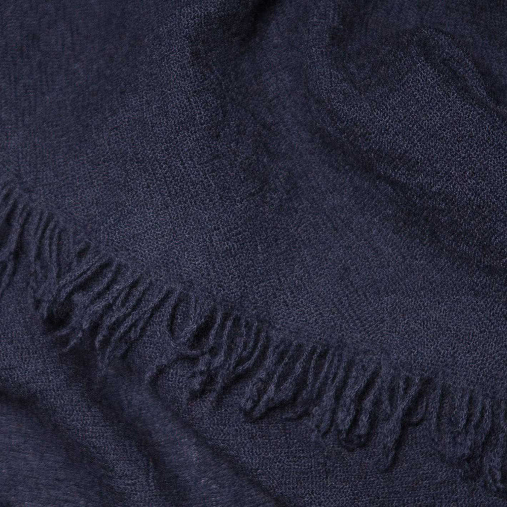 Navy Washed Cashmere Scarf