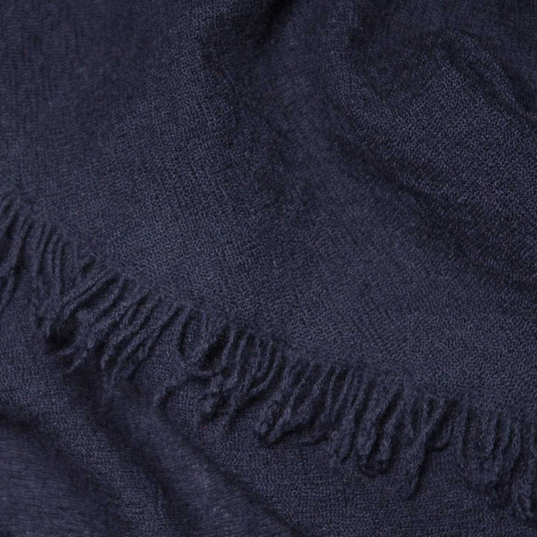 Navy Washed Cashmere Scarf