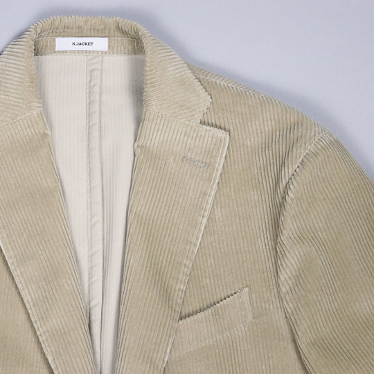 Beige Cotton Corduroy Suit
