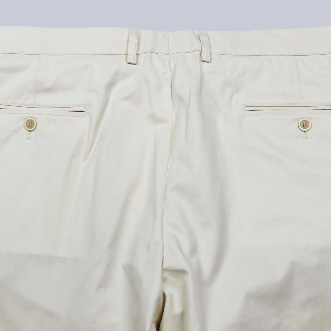 Ivory Winter Cotton Trousers