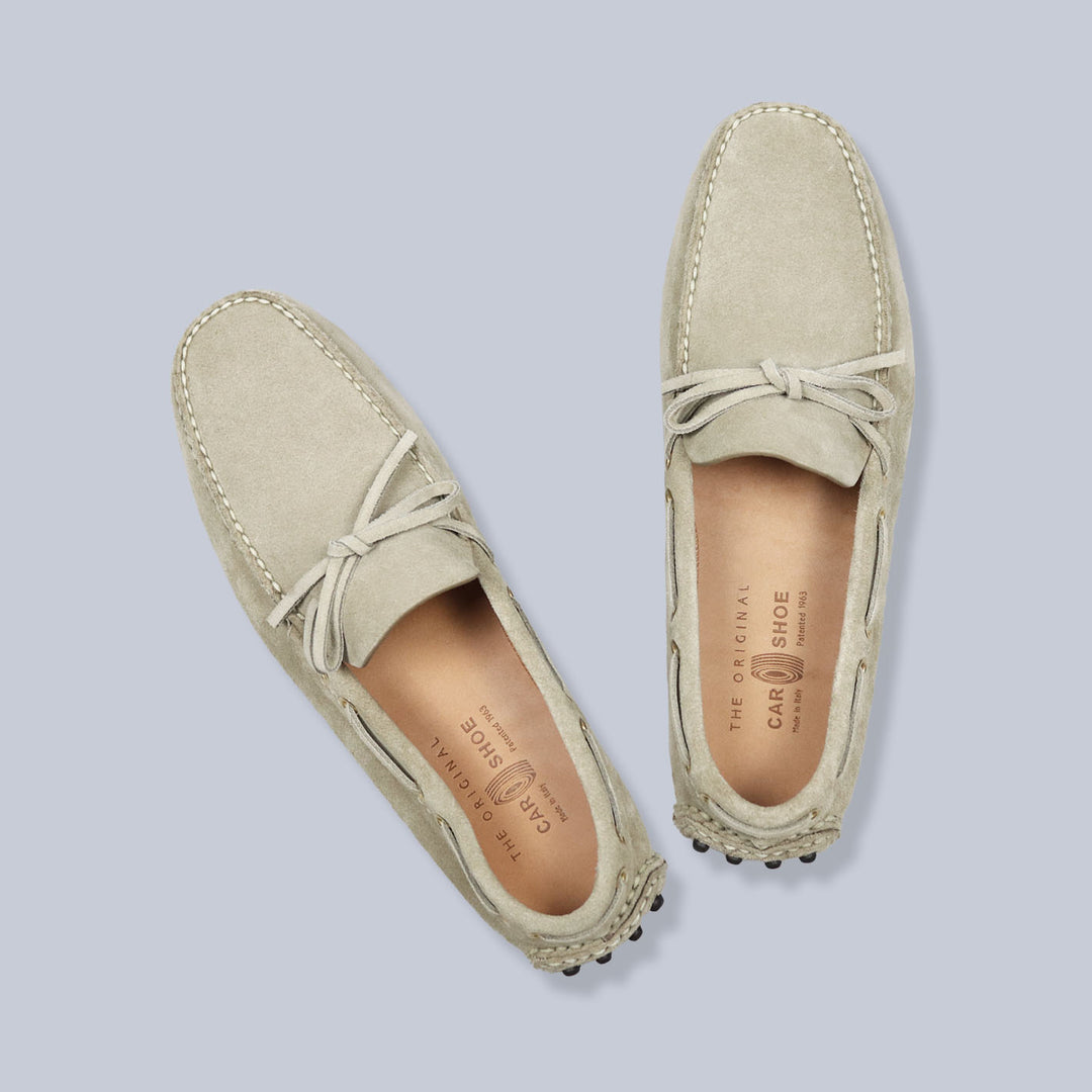Sand Suede Driving Loafers
