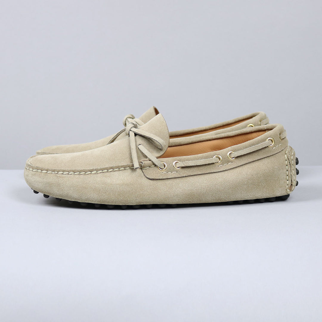 Sand Suede Driving Loafers