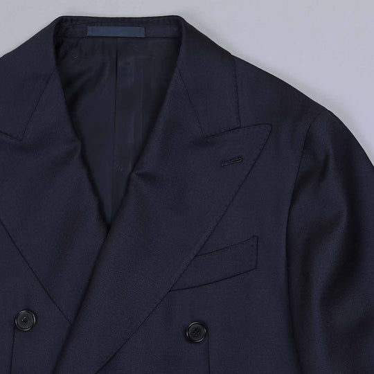 Navy Double Breasted Superfine 130s Wool Suit