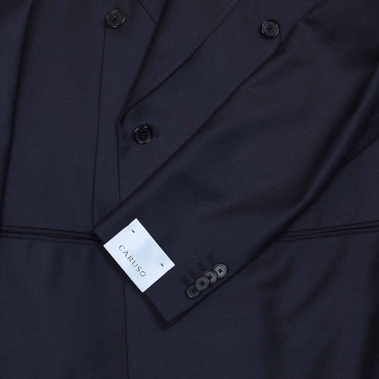 Navy Double Breasted Superfine 130s Wool Suit