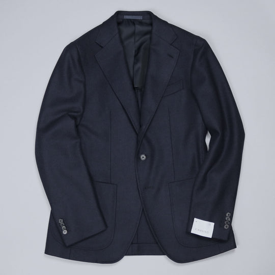 Navy Wool Cashmere Blazer