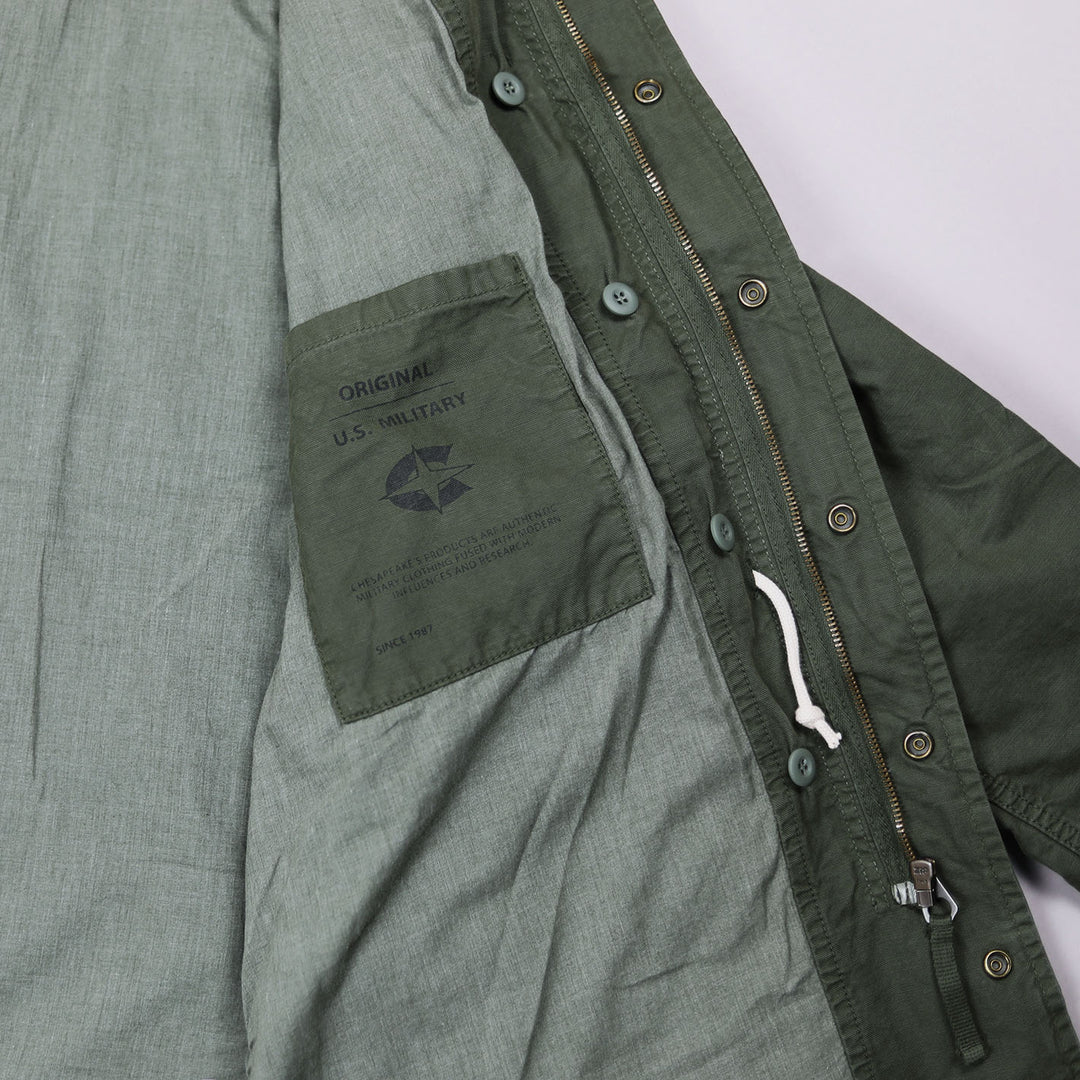 Green Cotton Canvas Field Jacket