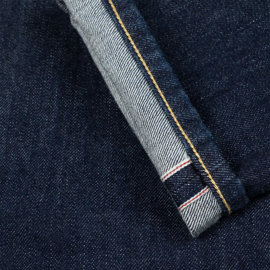 Dark Blue Selvedge 13oz Denim Straight Fit Trousers
