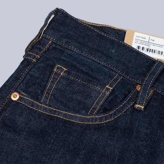 Dark Blue Selvedge 13oz Denim Straight Fit Trousers