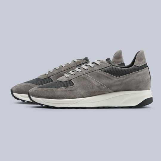 Grey Suede Stride Sneakers