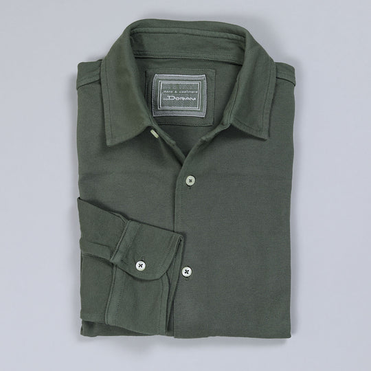 Green Washed Jersey Cotton Shirt
