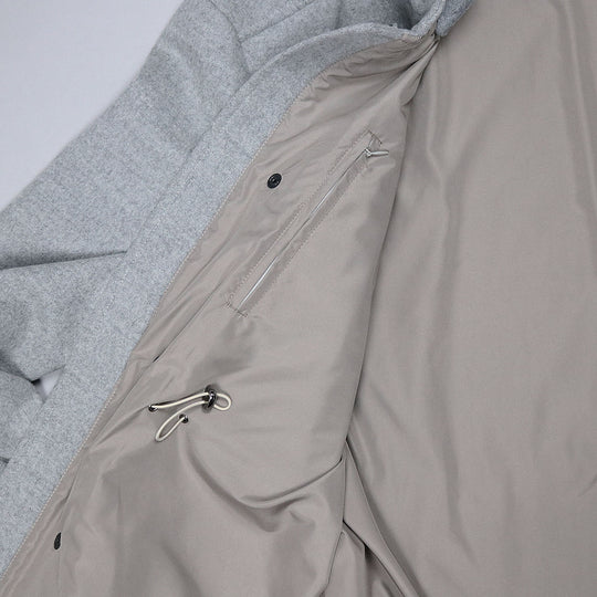 Light Grey Virgin Wool Lined Field Jacket