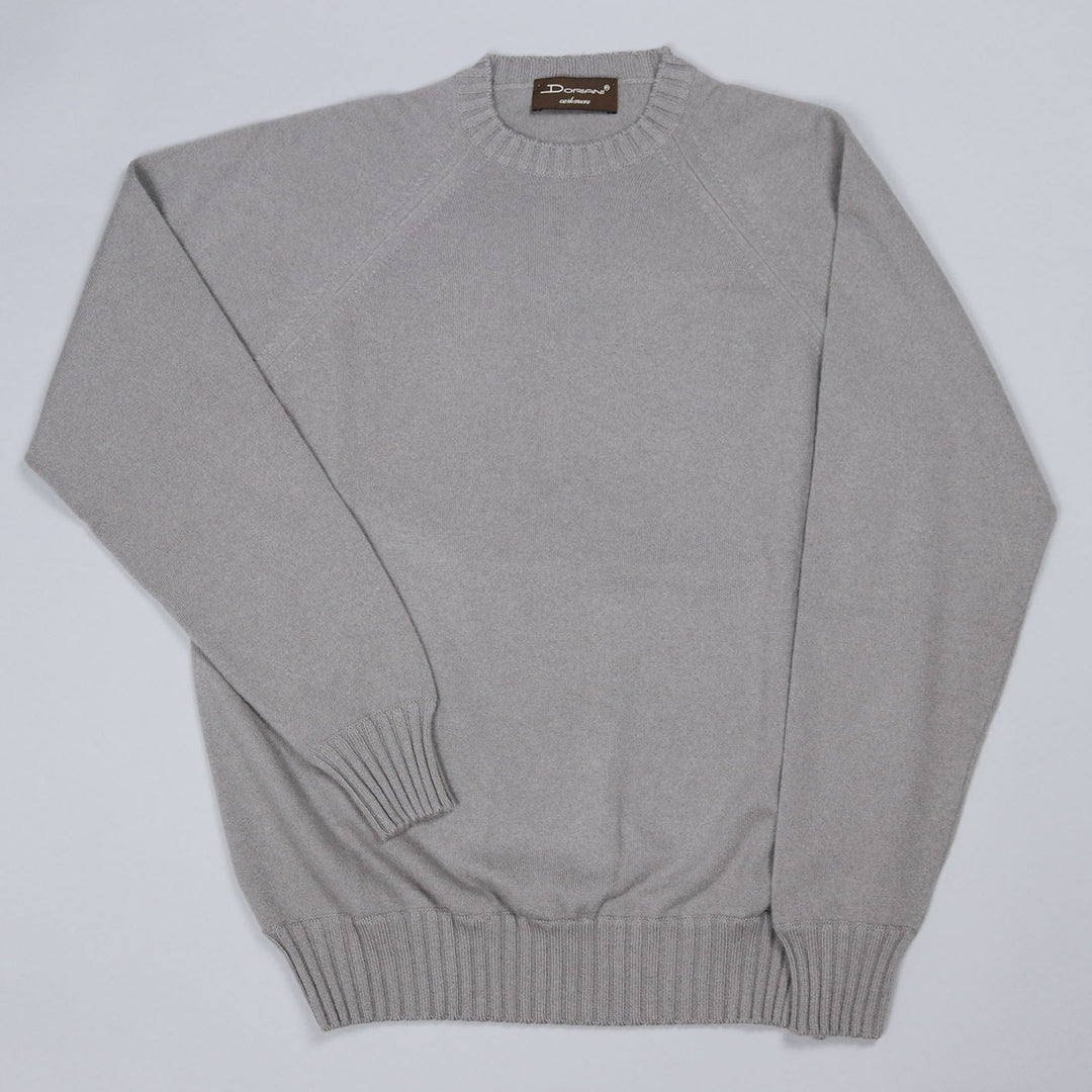 Warm Grey Raglan Cashmere Sweater