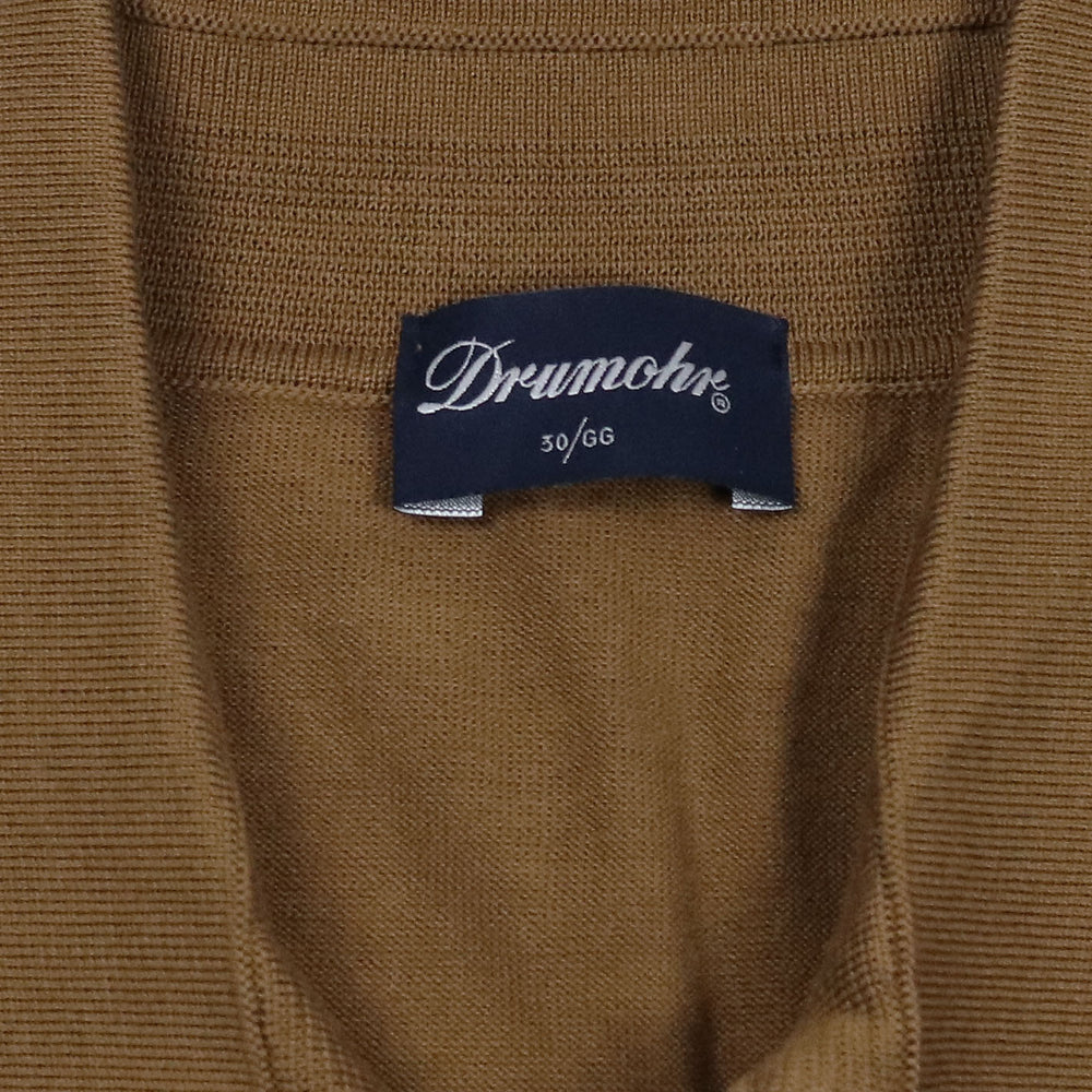 Brown Short Sleeve Knitted Polo Shirt