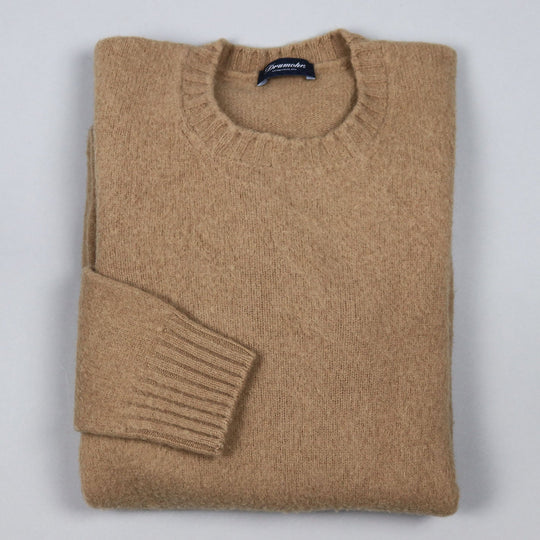Camel Boiled Lambswool Sweater