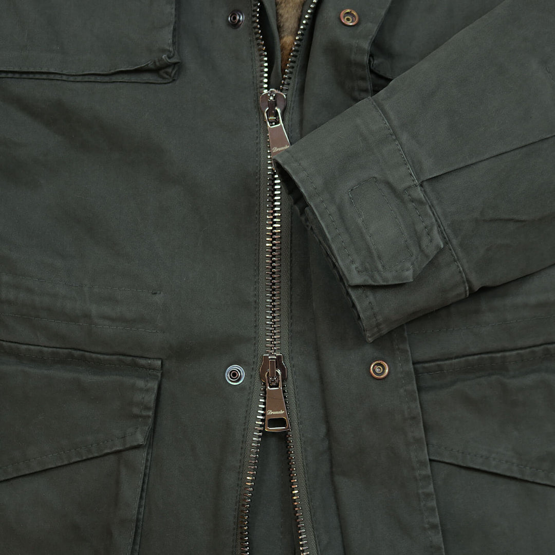 Dark Green Rabbit Lined Field Jacket