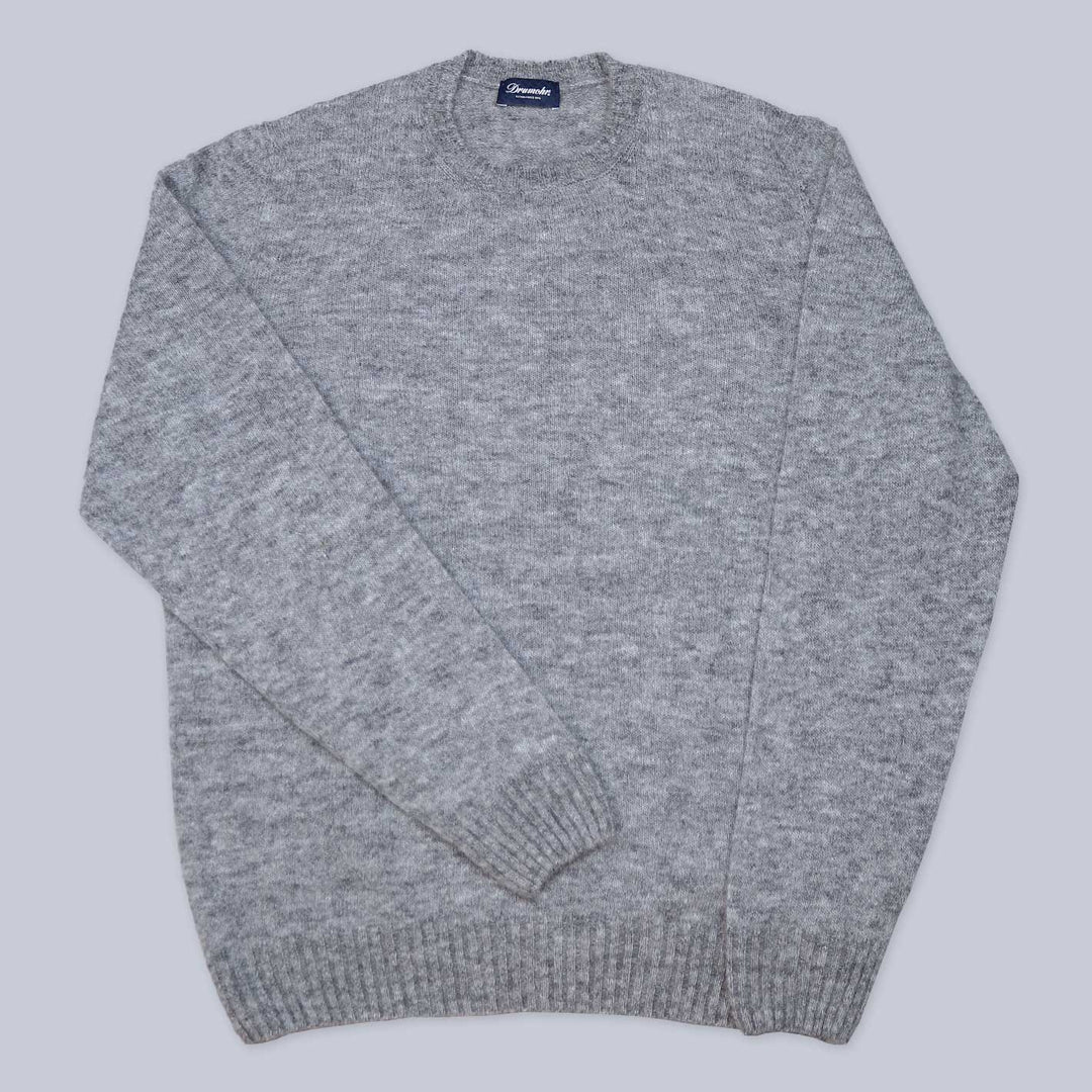 Grey Baby Alpaca Crewneck Sweater