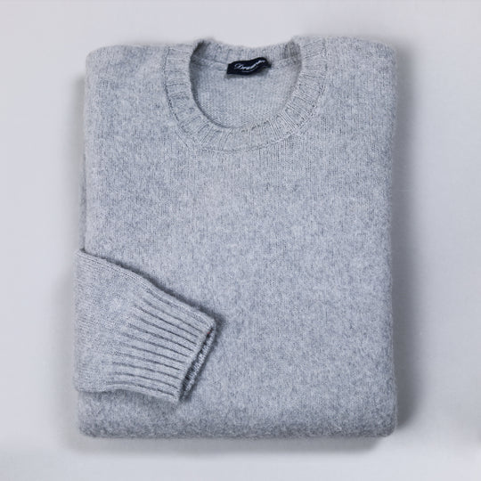Grey Boiled Lambswool Sweater