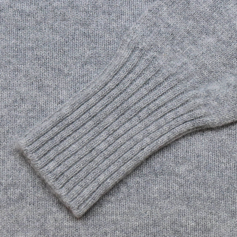 Grey Lambswool Crewneck Sweater