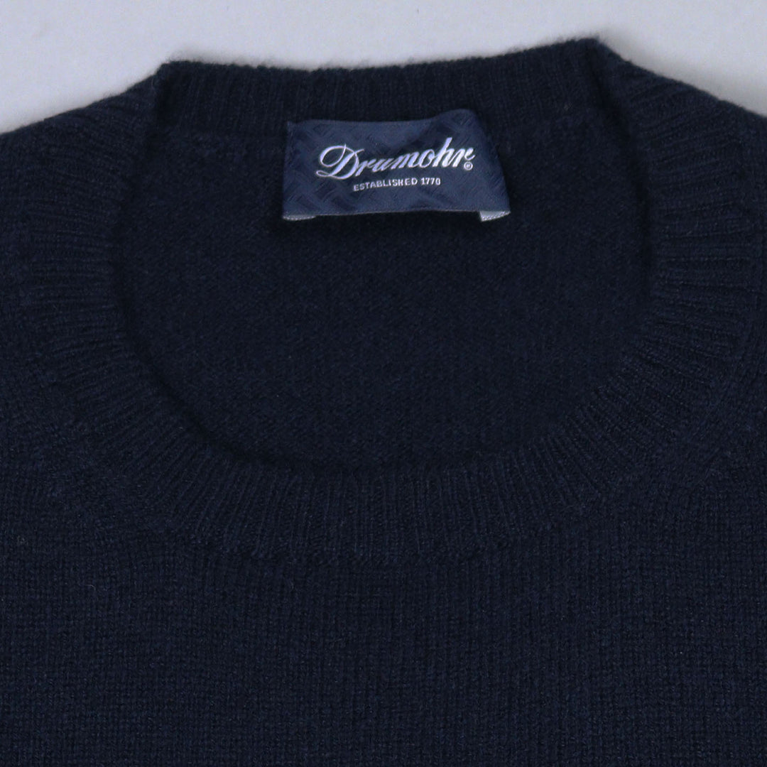 Navy Cashmere Crewneck Sweater