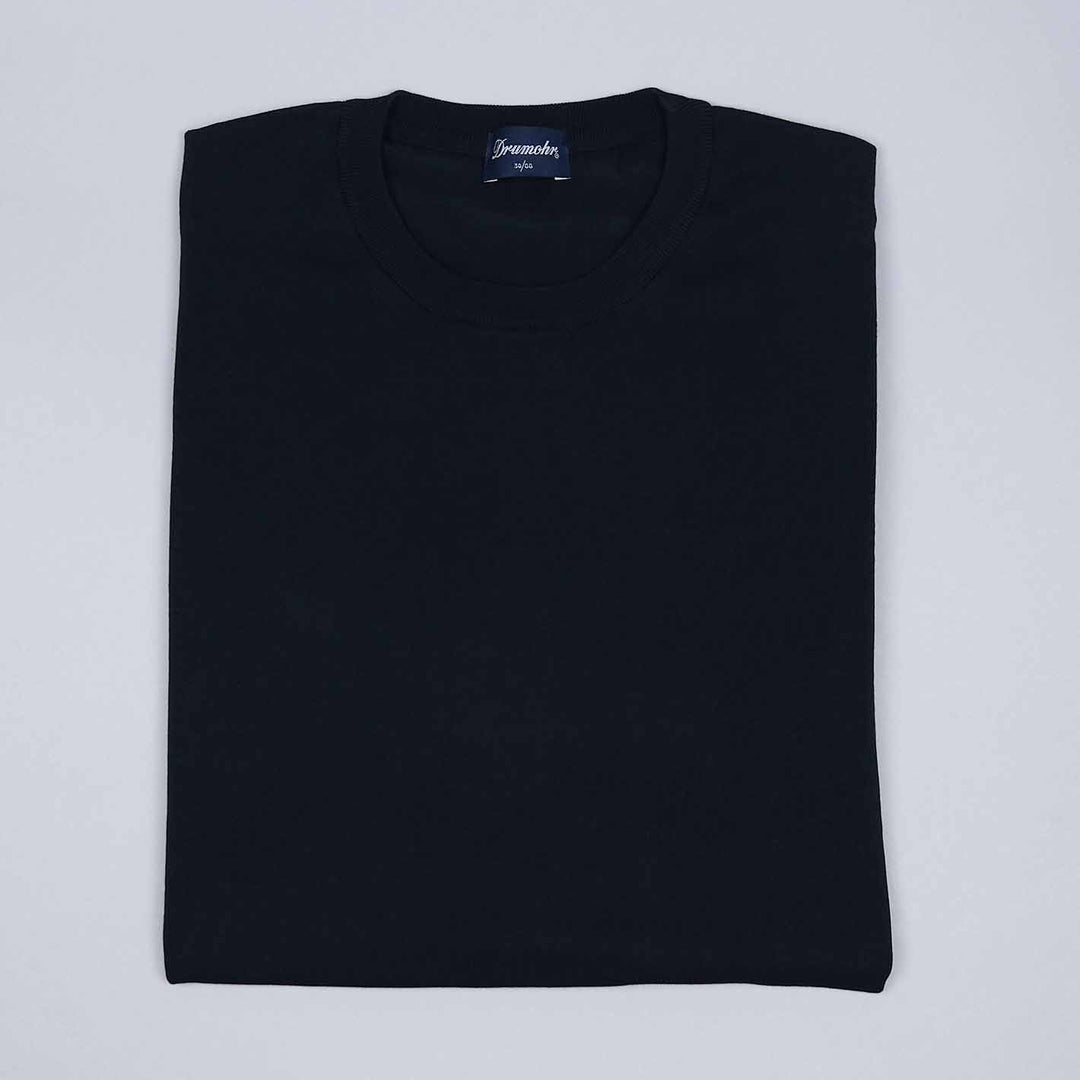 Navy Short Sleeve Knitted T-shirt