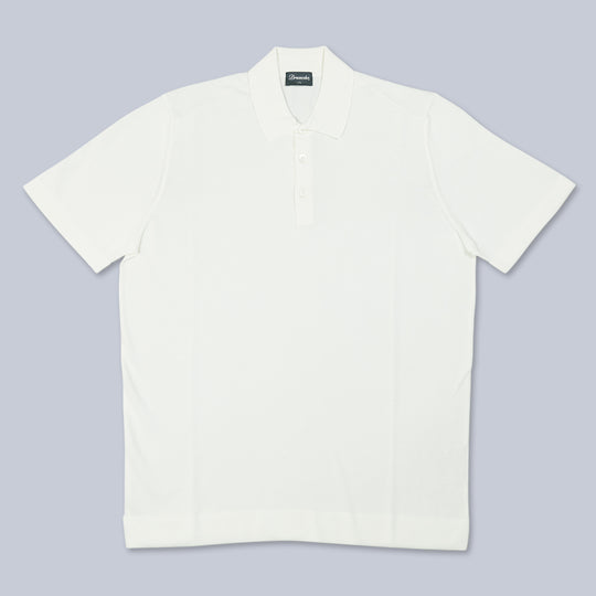 Off-white Short Sleeve Knitted Polo Shirt