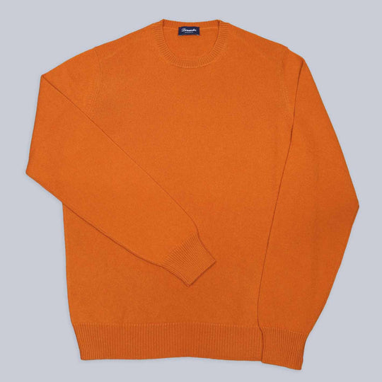 Orange Lightweight Cashmere Crewneck Sweater