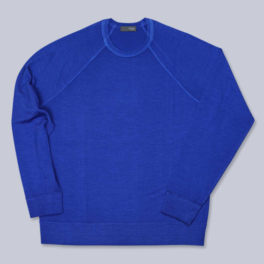 Royal Blue Lightweight Wool Crewneck Sweater